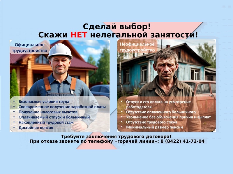 Сделай выбор! Скажи НЕТ нелегальной занятости!.