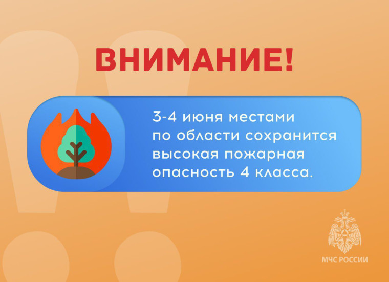 Ожидается «желтый» уровень опасности: 03-04 июня местами по области сохранится высокая пожарная опасность 4 класса. Единый телефон экстренных служб номер 112.. Ожидается «желтый» уровень опасности: 03-04 июня местами по области сохранится высокая пожарная опасность 4 класса. Единый телефон экстренных служб номер 112..