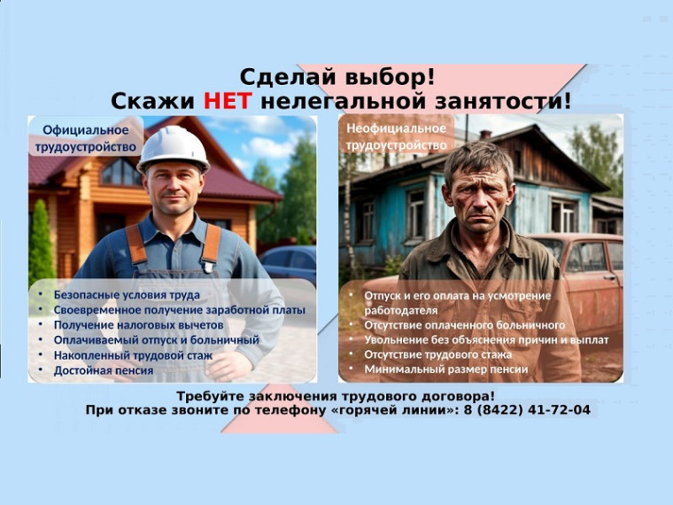 Сделай выбор! Скажи НЕТ нелегальной занятости!.